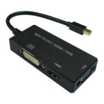 Adapter Mini DisplayPort -  VGA/DVI/HDMI, M/F, v1.2, aktivni, 0.1m, Roline VALUE